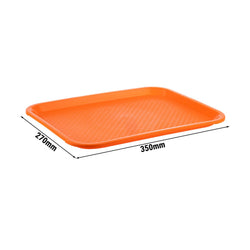 (6 sztuk) Tacka FAST FOOD - Polipropylen - 350x270mm - Pomarańczowy