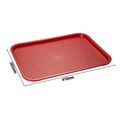 (6 sztuk) Taca FAST FOOD - polipropylen - 410x305mm - Czerwony