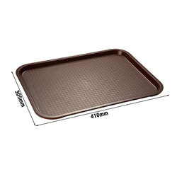 (6 sztuk) Taca FAST FOOD - Polipropylen - 410x305mm - Brązowy