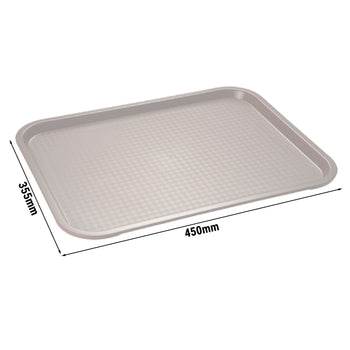 (6 sztuk) Taca FAST FOOD - Polipropylen - 450x355mm - Brązowy - Prime Gastro