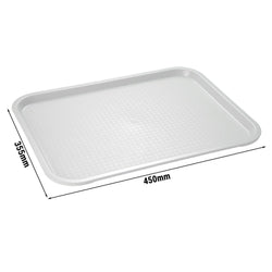 (6 sztuk) Taca FAST FOOD - polipropylen - 450x355mm - Szary