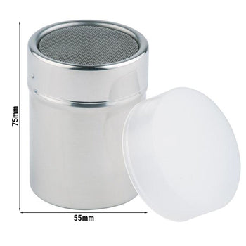 (6 sztuk) Posypka do cukru pudru i kakao - 150 ml - wysokość: 75 mm - Prime Gastro