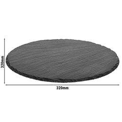 (6 sztuk) Talerz do ciast / talerz do serwowania - łupek naturalny - Ø 320 mm