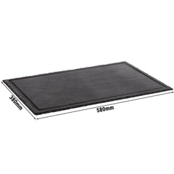 (6 sztuk) Płyta z naturalnego łupka - 580 x 380 mm - z rowkiem na sok - czarna