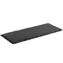 (6 sztuk) Płyta z naturalnego łupka - 300 x 120 mm - czarna
