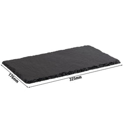 (6 sztuk) Płytka z naturalnego łupka - GN 1/3 - 325x176mm - Czarna