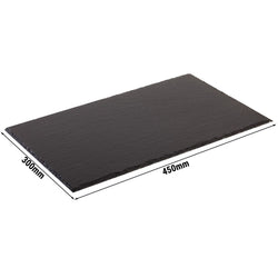 (6 sztuk) Płyta z naturalnego łupka - 450 x 300 mm - czarna
