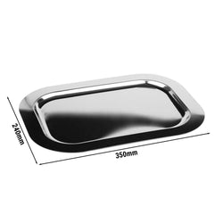 (6 sztuk) Taca - FINESSE - stal nierdzewna - 350 x 240 mm - wysokość: 12 mm