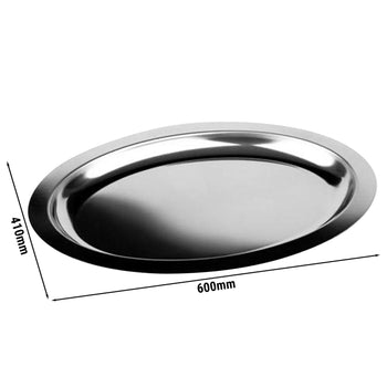 (6 sztuk) Taca - FINESSE - stal nierdzewna - 600 x 410 mm - wysokość: 28 mm - Prime Gastro
