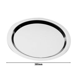 (6 sztuk) Taca - FINESSE - stal nierdzewna - Ø 380 mm - wysokość: 20 mm