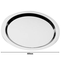 (6 sztuk) Taca - FINESSE - stal nierdzewna - Ø 480 mm - wysokość: 20 mm