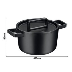 WMF | FLAVOUR – garnek – Ø 220 mm – żeliwo – 4,3 litra – wraz z pokrywką – czarny