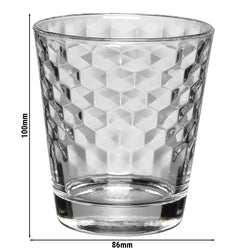 (4 sztuki) WMF | Szklanki – wzór plastra miodu – 230 ml – bez podziałki