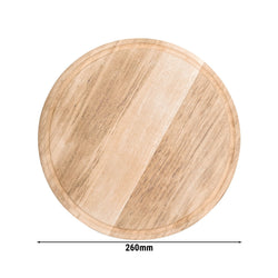 Drewniany talerz do pizzy - Ø 260 mm - z rowkiem