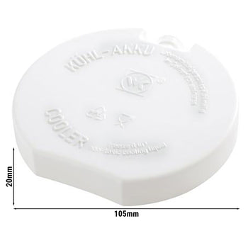 (6 sztuk) Wkład chłodzący - Polietylen - Ø 105 mm - Biały - Prime Gastro
