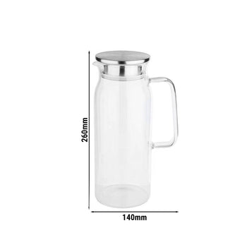 (6 sztuk) Dzbanek na sok/wodę - 1,5 litra - Pokrywka z sitkiem - Prime Gastro