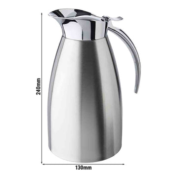 Termos - ADVANCED - stal nierdzewna - 1,5 litra - automatyczny, obsługiwany jedną ręką - Prime Gastro