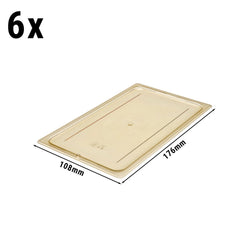 (6 szt.) CAMBRO | H-PAN™ - Płaski pokrywka GN 1/1 - bursztynowy