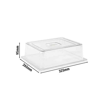 (6 sztuk) GN 1/2 pokrywa - poliwęglan - wysokość: 95 mm - Prime Gastro