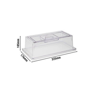 (6 sztuk) GN 1/3 pokrywa - poliwęglan - wysokość: 105 mm - Prime Gastro