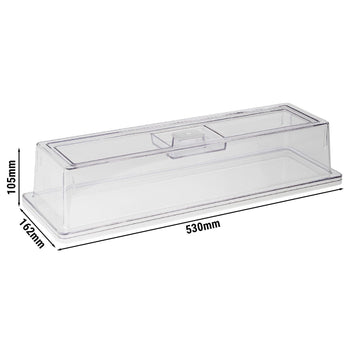 (6 sztuk) GN 2/4 pokrywa - poliwęglan - wysokość: 105 mm - Prime Gastro