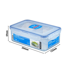 (6 Stück) LocknLock | Multifunktionsbox Classic - 1 Liter - mit Abtropfgitter - transparent