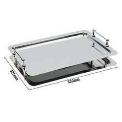 (6 sztuk) System tac - stal nierdzewna - GN 1/1 - wysokość: 65 mm - z uchwytami