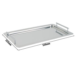 (6 sztuk) System tac - stal nierdzewna - GN 1/1 - wysokość: 48 mm - z uchwytami