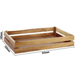 Pudełko drewniane - SUPERBOX - wysokość: 105 mm - odpowiednie do GN 1/1