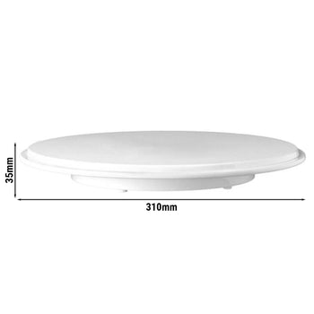 Talerz do serwowania i podawania ciast – melamina – średnica 310 mm – okrągły – wysokość: 35 mm - Prime Gastro