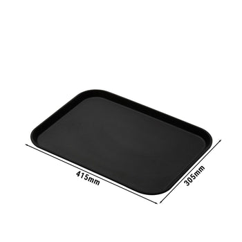 (12 szt.) CAMBRO | CAMTREAD® - Tacka z włókna szklanego - prostokątna - 415x305mm - wysoki profil - czarna - Prime Gastro