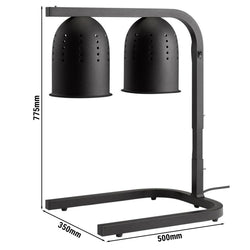 Lampa grzewcza na podczerwień – 500 W – czarna