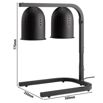 Lampa grzewcza - 500 W - Czarna - Prime Gastro