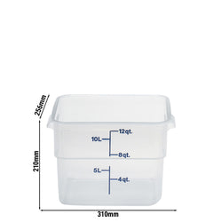 (6 sztuk) CAMBRO | CAMSQUARES® – pojemniki – 11,4 litra – przezroczyste