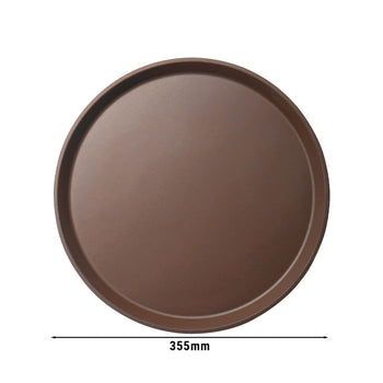 (12 szt.) CAMBRO | CAMTREAD® - Taca z włókna szklanego - okrągła - ø 355 mm - wysoki profil - brązowa - Prime Gastro