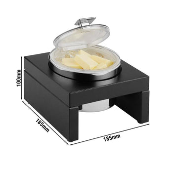 Miska chłodząca Maxi - BRIDGE - 0,5 litra - wraz ze stojakiem, pojemnikiem ze stali nierdzewnej, miską melaminową i wkładem chłodzącym - Prime Gastro