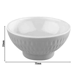 (6 sztuk) Miseczki do dipów - ASIA PLUS - melamina - 60 ml - Ø 75 mm - białe