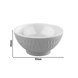 (6 sztuk) Miska - ASIA PLUS - Melamina - 0,13 litra - Ø 95 mm - Biały