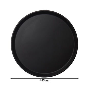 (12 szt.) CAMBRO | CAMTREAD® - Tacka z włókna szklanego - okrągła - ø 405 mm - wysoki profil - czarna - Prime Gastro