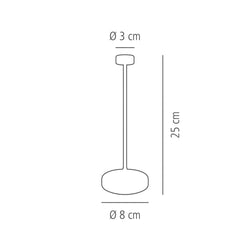 Tischleuchte - NISSRIN - dimmbar in 3 Stufen - Ø 80mm - Schwarz