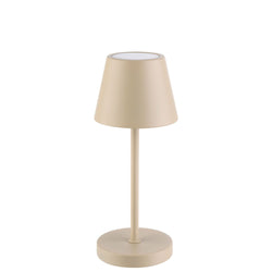 (4 szt.) Lampa stołowa – MERLE MICRO – z 3 - stopniową regulacją jasności – Ø 80 mm – kolor piaskowy