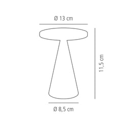 Tischleuchte - CONE MINI - Ø 130mm - Schwarz