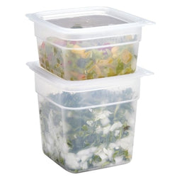 CAMBRO | CAMSQUARES® - Zestaw pojemników FreshPro - 8 sztuk - 2x 0,95 litra i 2x 0,47 litra - Przezroczysty