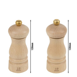 (6 Stück) PEUGEOT | CLERMONT - Salz - & Pfeffermühle - Holz - Natur - Höhe: 130mm