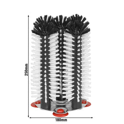 (2 sztuki) FUCHS | DELFIN® Szczotka do mycia szklanek – 5 x 240 mm – z metalową podstawą – okrągła