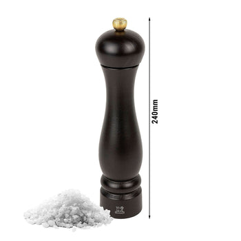 (6 sztuk) PEUGEOT | CLERMONT - Młynek do soli - drewno czekoladowe - wysokość: 240 mm - Prime Gastro