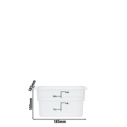 (6 sztuk) CAMBRO | CAMSQUARES® – pojemniki – 1,9 litra – przezroczyste