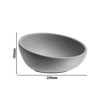 (6 sztuk) Miska - ELEMENT - beton - 1,1 litra - Ø 220 mm - szara - Prime Gastro