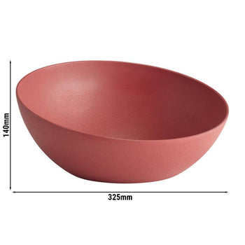 (6 sztuk) Miska - FROSTFIRE - aluminium - 3 litry - Ø 325 mm - czerwona - Prime Gastro