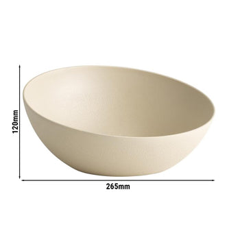 (6 sztuk) Miska - FROSTFIRE - aluminium - 1,9 litra - Ø 265 mm - beżowa - Prime Gastro